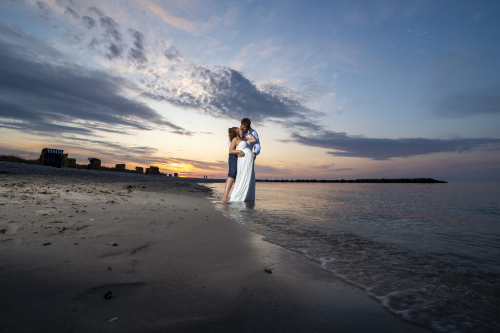 Hochzeitsfotografie, Strand, Kiel, Schwangerschaftsfotos, Wedding, Sonnenuntergang